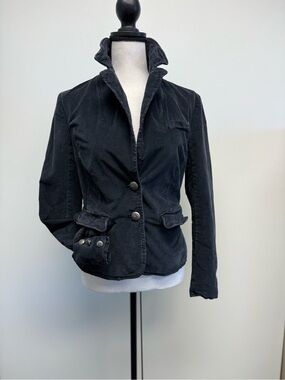 Free People Black Corduroy Tailored Blazer Jacket - Size XS